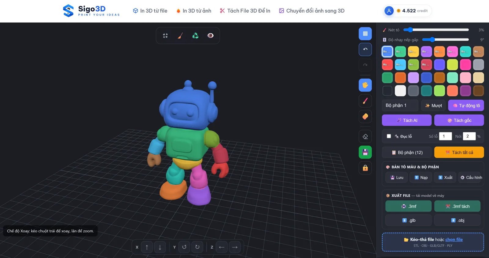 Cấu trúc lưới polygon của mô hình 3D được dựng từ ảnh