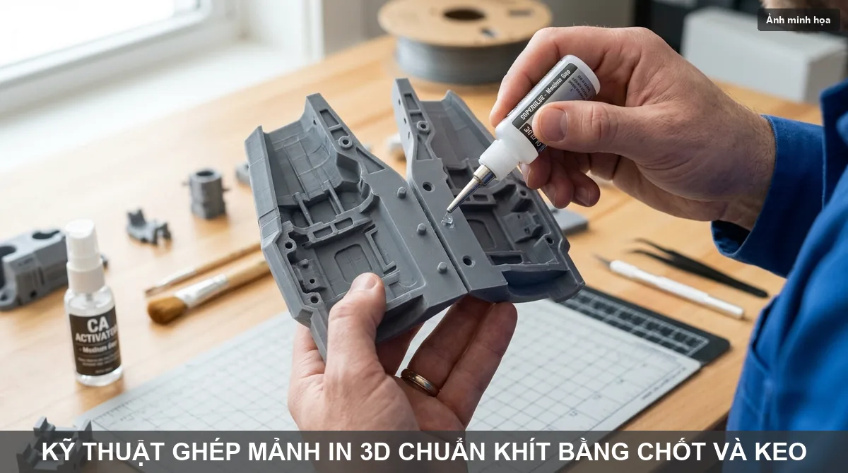 Kỹ thuật ghép nối các mảnh nhựa in 3D chuẩn xác bằng chốt định vị