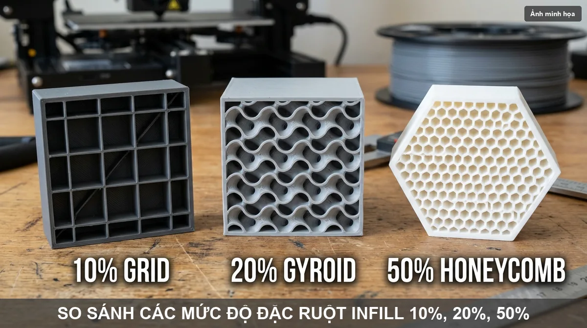 Infill bao nhiêu là đủ — thử nghiệm phá huỷ thực tế