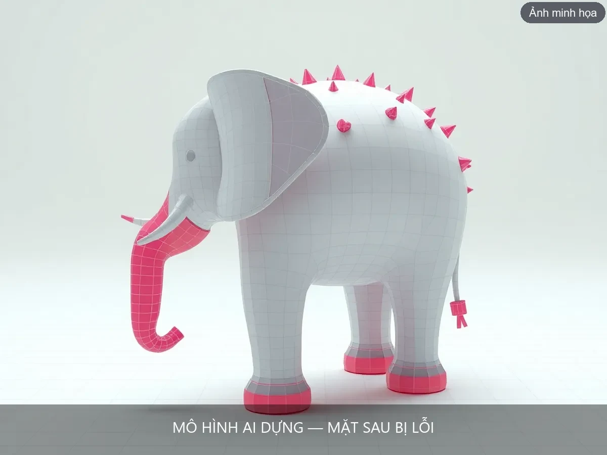 Mặt sau mô hình AI dựng từ ảnh bị sai lệch so với thực tế