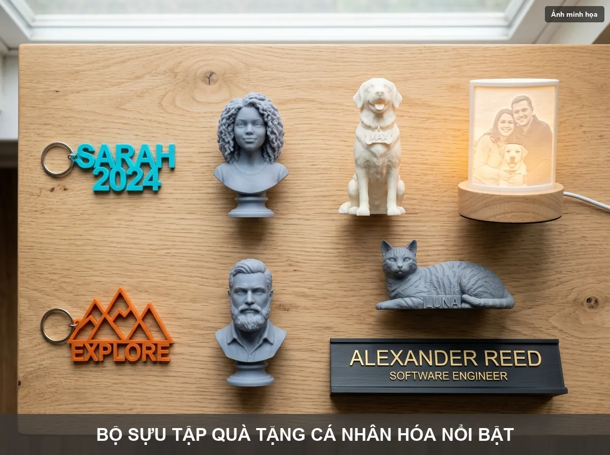 Các món quà tặng in 3D cá nhân hoá thực tế làm từ ảnh