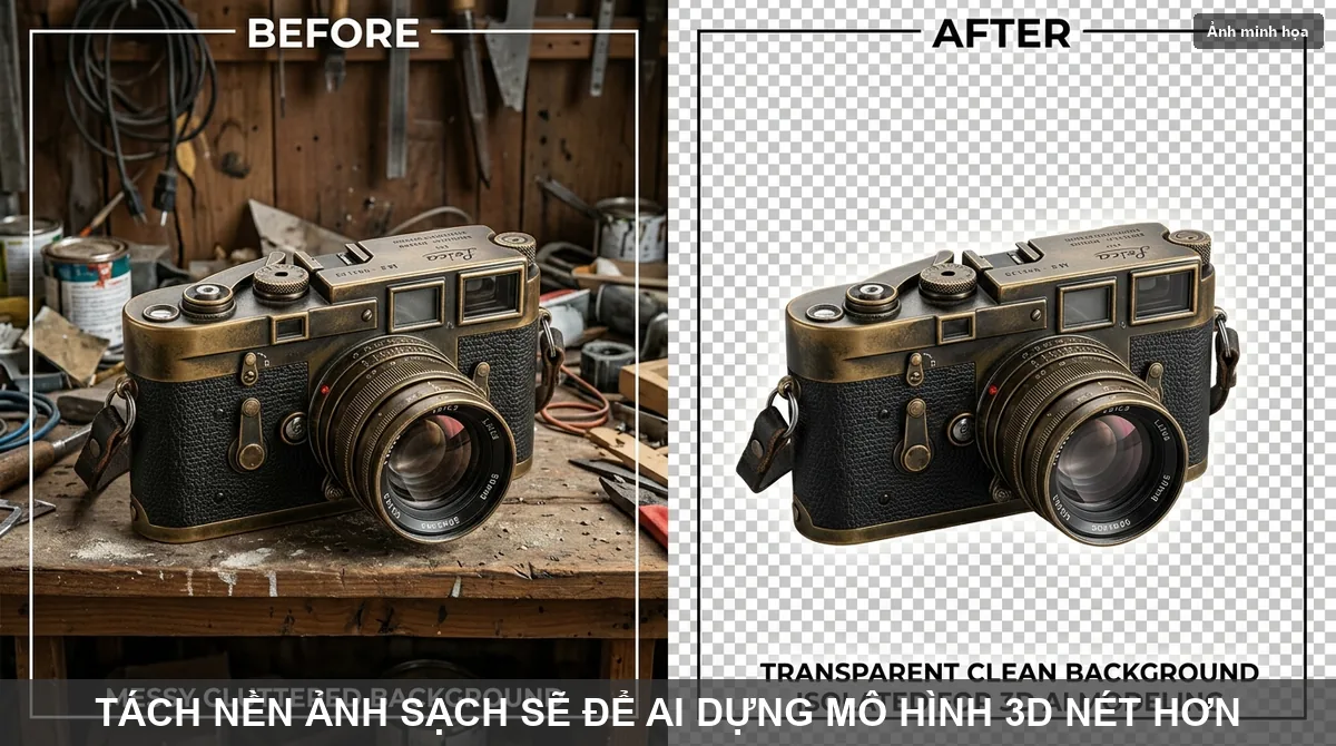 Tách nền ảnh sản phẩm miễn phí cho AI dựng 3D